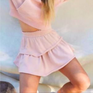 Aerie Light Pink Ruffle Skirt S